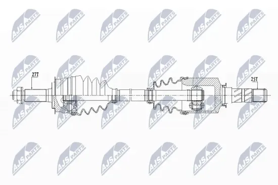 Antriebswelle Vorderachse Vorderachse links Vorderachse rechts NTY NPW-SB-027 Bild Antriebswelle Vorderachse Vorderachse links Vorderachse rechts NTY NPW-SB-027