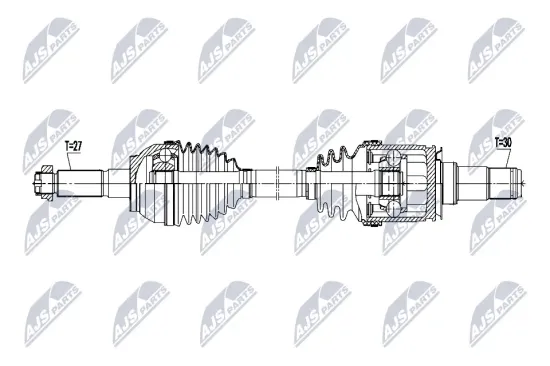 Antriebswelle Hinterachse links Hinterachse rechts NTY NPW-SB-037 Bild Antriebswelle Hinterachse links Hinterachse rechts NTY NPW-SB-037
