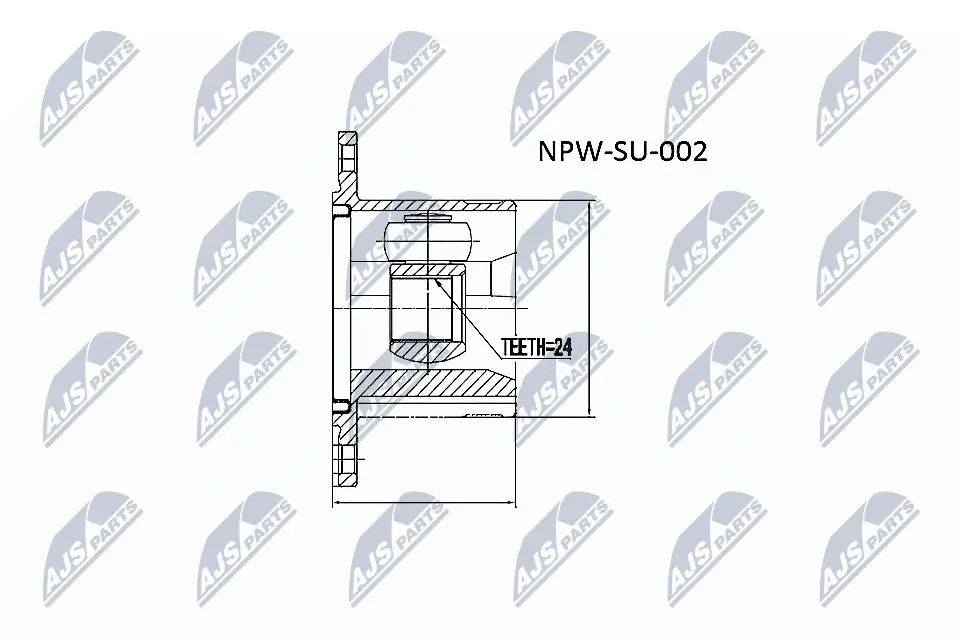 Gelenksatz, Antriebswelle getriebeseitig NTY NPW-SU-002