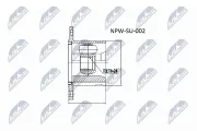 Gelenksatz, Antriebswelle getriebeseitig NTY NPW-SU-002