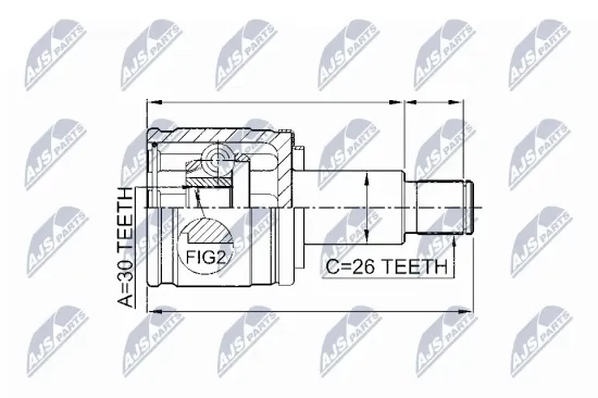 Gelenksatz, Antriebswelle getriebeseitig NTY NPW-SU-009 Bild Gelenksatz, Antriebswelle getriebeseitig NTY NPW-SU-009