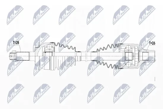 Antriebswelle Vorderachse rechts NTY NPW-SU-017 Bild Antriebswelle Vorderachse rechts NTY NPW-SU-017