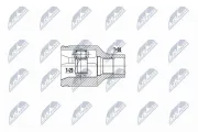 Gelenksatz, Antriebswelle Vorderachse rechts NTY NPW-SU-020