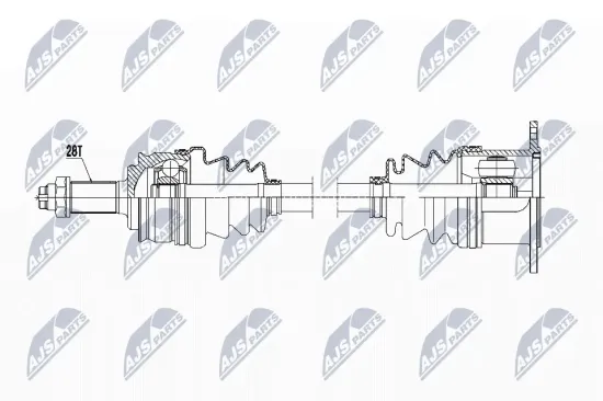 Antriebswelle Vorderachse rechts NTY NPW-SU-021 Bild Antriebswelle Vorderachse rechts NTY NPW-SU-021