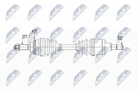 Antriebswelle Vorderachse links NTY NPW-SU-029 Bild Antriebswelle Vorderachse links NTY NPW-SU-029