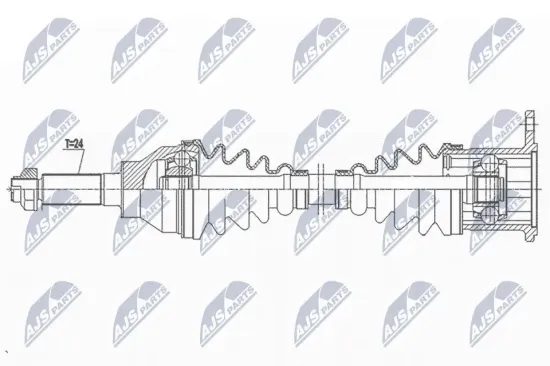 Antriebswelle Hinterachse rechts NTY NPW-SU-046 Bild Antriebswelle Hinterachse rechts NTY NPW-SU-046