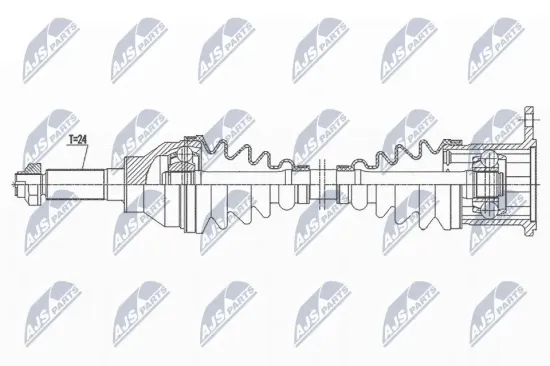 Antriebswelle Hinterachse links NTY NPW-SU-048 Bild Antriebswelle Hinterachse links NTY NPW-SU-048