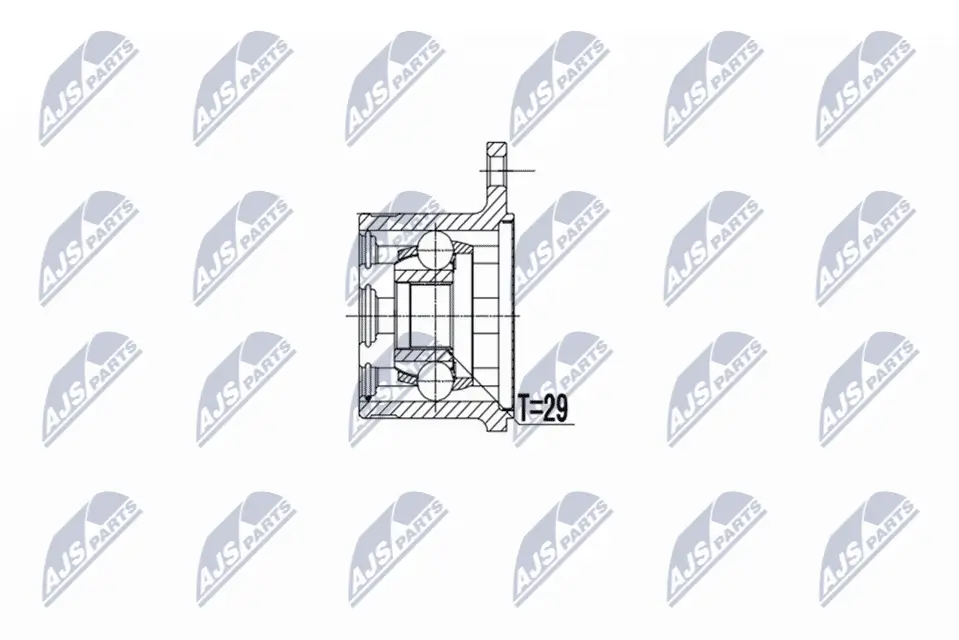 Gelenksatz, Antriebswelle Vorderachse links NTY NPW-SU-055