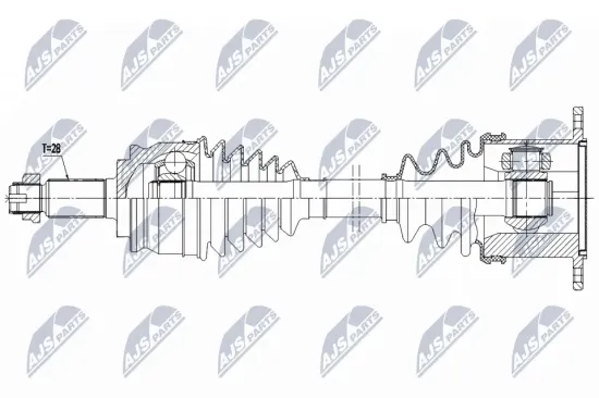 Antriebswelle Hinterachse links Hinterachse rechts NTY NPW-SU-065 Bild Antriebswelle Hinterachse links Hinterachse rechts NTY NPW-SU-065