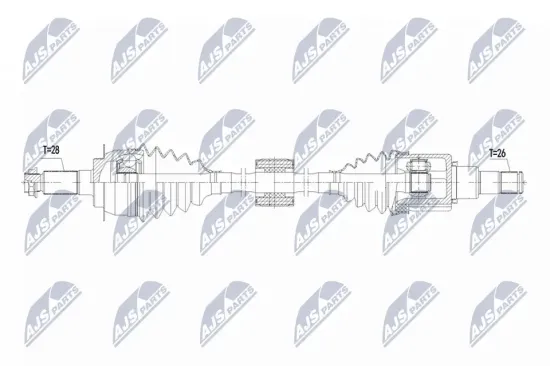Antriebswelle Vorderachse links NTY NPW-SU-071 Bild Antriebswelle Vorderachse links NTY NPW-SU-071