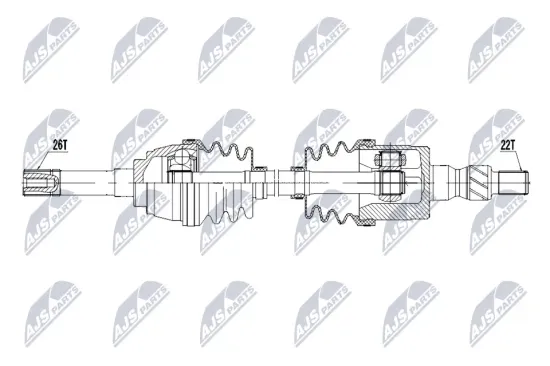 Antriebswelle Vorderachse rechts NTY NPW-SU-083 Bild Antriebswelle Vorderachse rechts NTY NPW-SU-083