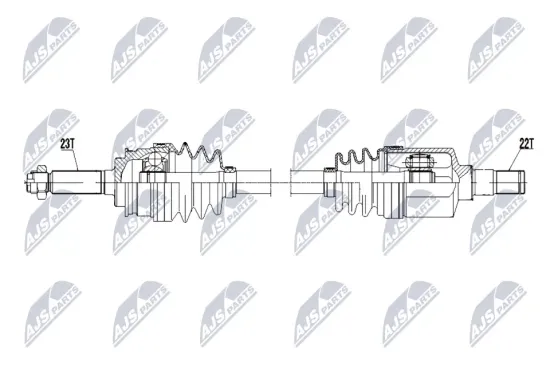 Antriebswelle Vorderachse rechts NTY NPW-SU-085 Bild Antriebswelle Vorderachse rechts NTY NPW-SU-085