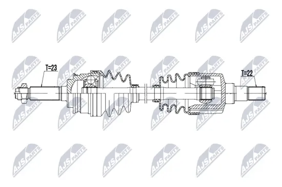 Antriebswelle Vorderachse links NTY NPW-SU-086 Bild Antriebswelle Vorderachse links NTY NPW-SU-086