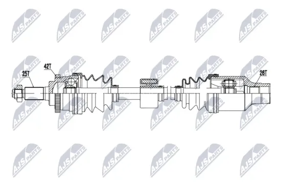 Antriebswelle Vorderachse rechts NTY NPW-SU-088 Bild Antriebswelle Vorderachse rechts NTY NPW-SU-088