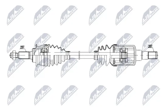Antriebswelle Vorderachse links NTY NPW-SU-094 Bild Antriebswelle Vorderachse links NTY NPW-SU-094