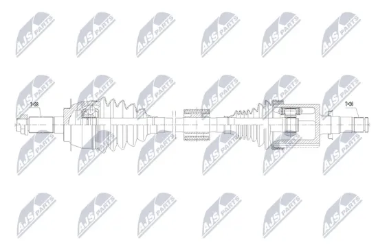 Antriebswelle Vorderachse links NTY NPW-SU-098 Bild Antriebswelle Vorderachse links NTY NPW-SU-098