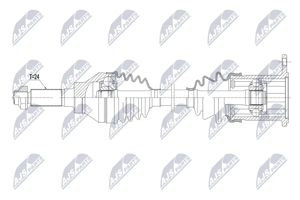 Antriebswelle Hinterachse rechts NTY NPW-SU-103