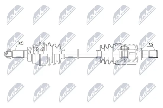 Antriebswelle Vorderachse rechts NTY NPW-SU-106 Bild Antriebswelle Vorderachse rechts NTY NPW-SU-106