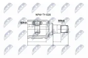 Gelenksatz, Antriebswelle getriebeseitig NTY NPW-TY-028