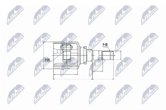Gelenksatz, Antriebswelle Vorderachse getriebeseitig NTY NPW-TY-070 Bild Gelenksatz, Antriebswelle Vorderachse getriebeseitig NTY NPW-TY-070