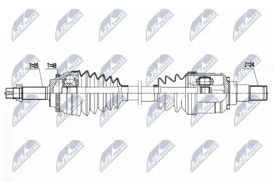 Antriebswelle Vorderachse links NTY NPW-TY-074 Bild Antriebswelle Vorderachse links NTY NPW-TY-074