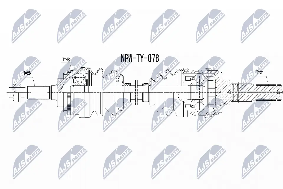 Antriebswelle Hinterachse links NTY NPW-TY-078