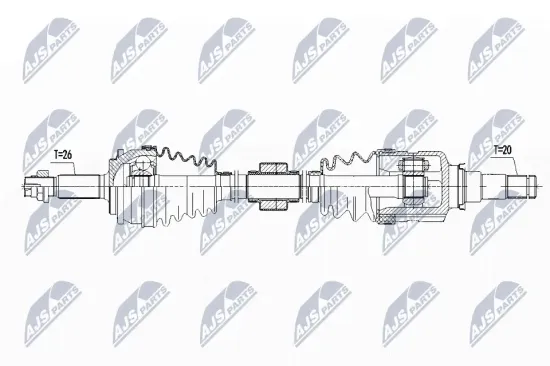 Antriebswelle Vorderachse links NTY NPW-TY-087 Bild Antriebswelle Vorderachse links NTY NPW-TY-087