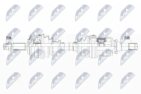 Antriebswelle Vorderachse links NTY NPW-TY-119 Bild Antriebswelle Vorderachse links NTY NPW-TY-119
