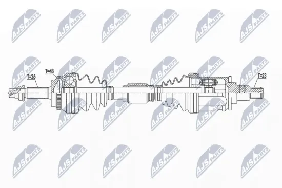 Antriebswelle Vorderachse links NTY NPW-TY-131 Bild Antriebswelle Vorderachse links NTY NPW-TY-131