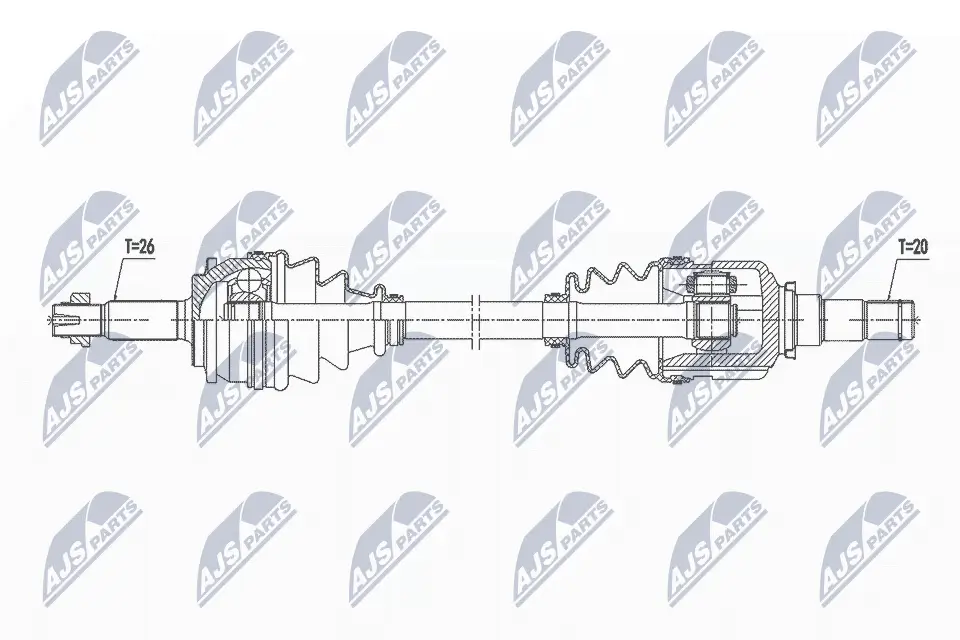 Antriebswelle Vorderachse links NTY NPW-TY-135