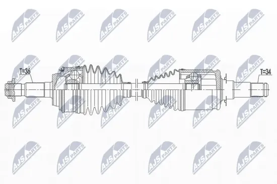 Antriebswelle Vorderachse NTY NPW-TY-147 Bild Antriebswelle Vorderachse NTY NPW-TY-147
