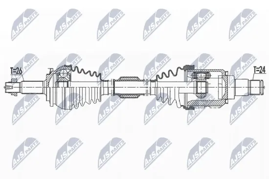 Antriebswelle Vorderachse links NTY NPW-TY-155 Bild Antriebswelle Vorderachse links NTY NPW-TY-155