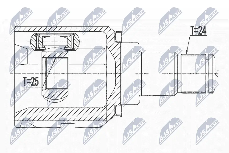 Gelenksatz, Antriebswelle Vorderachse links NTY NPW-TY-156