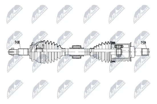 Antriebswelle Vorderachse links NTY NPW-TY-192 Bild Antriebswelle Vorderachse links NTY NPW-TY-192