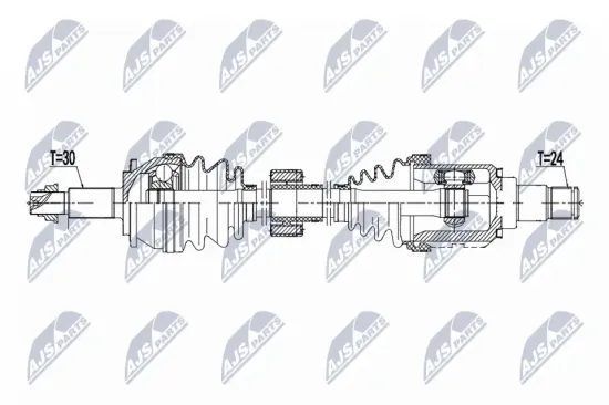 Antriebswelle Vorderachse links NTY NPW-TY-196 Bild Antriebswelle Vorderachse links NTY NPW-TY-196
