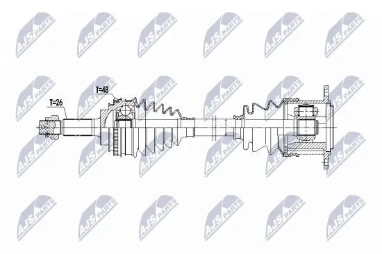 Antriebswelle Hinterachse links NTY NPW-TY-197 Bild Antriebswelle Hinterachse links NTY NPW-TY-197