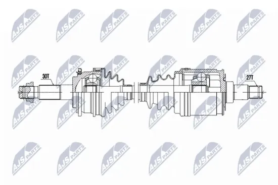 Antriebswelle Vorderachse links Vorderachse rechts NTY NPW-TY-199 Bild Antriebswelle Vorderachse links Vorderachse rechts NTY NPW-TY-199