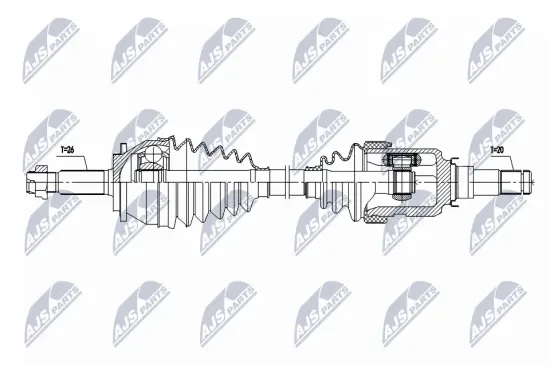 Antriebswelle Vorderachse links NTY NPW-TY-200 Bild Antriebswelle Vorderachse links NTY NPW-TY-200