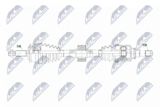 Antriebswelle Vorderachse rechts NTY NPW-TY-201 Bild Antriebswelle Vorderachse rechts NTY NPW-TY-201