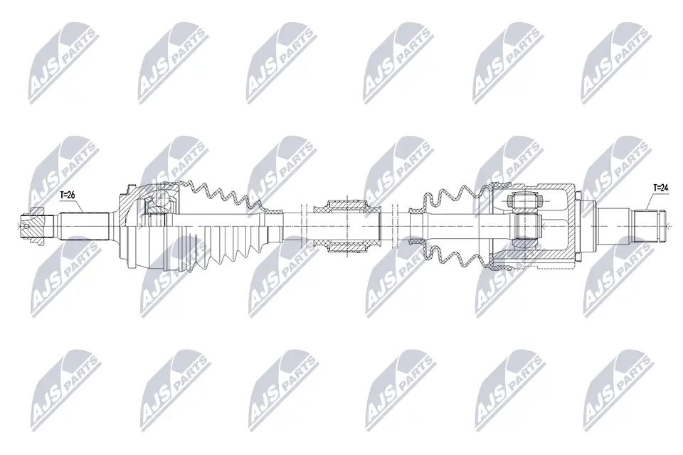 Antriebswelle Vorderachse links NTY NPW-TY-203