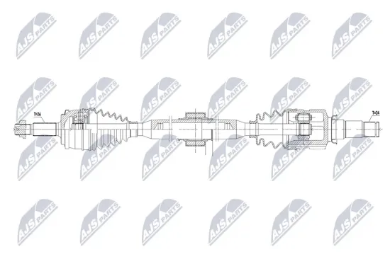 Antriebswelle Vorderachse rechts NTY NPW-TY-204 Bild Antriebswelle Vorderachse rechts NTY NPW-TY-204