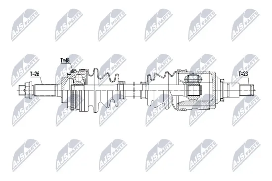 Antriebswelle Vorderachse rechts NTY NPW-TY-214 Bild Antriebswelle Vorderachse rechts NTY NPW-TY-214