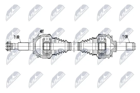 Gelenksatz, Antriebswelle radseitig Vorderachse links Vorderachse rechts NTY NPZ-VV-026 Bild Gelenksatz, Antriebswelle radseitig Vorderachse links Vorderachse rechts NTY NPZ-VV-026