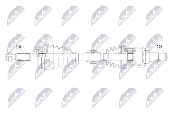 Antriebswelle Vorderachse links NTY NPW-TY-227 Bild Antriebswelle Vorderachse links NTY NPW-TY-227