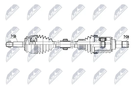 Gelenksatz, Antriebswelle Vorderachse links Vorderachse rechts NTY NPZ-VW-012 Bild Gelenksatz, Antriebswelle Vorderachse links Vorderachse rechts NTY NPZ-VW-012