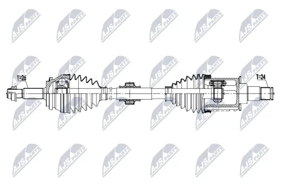 Antriebswelle Vorderachse links NTY NPW-TY-237 Bild Antriebswelle Vorderachse links NTY NPW-TY-237