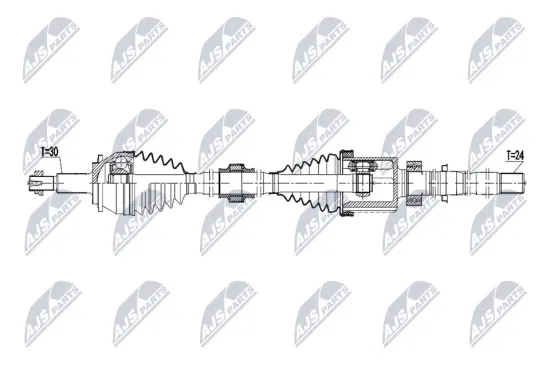 Antriebswelle Vorderachse rechts NTY NPW-TY-238 Bild Antriebswelle Vorderachse rechts NTY NPW-TY-238