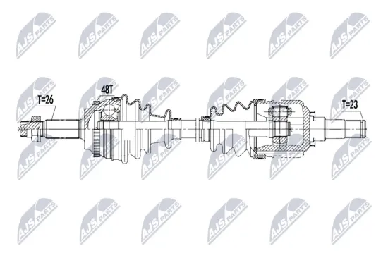 Antriebswelle Vorderachse links NTY NPW-TY-241 Bild Antriebswelle Vorderachse links NTY NPW-TY-241