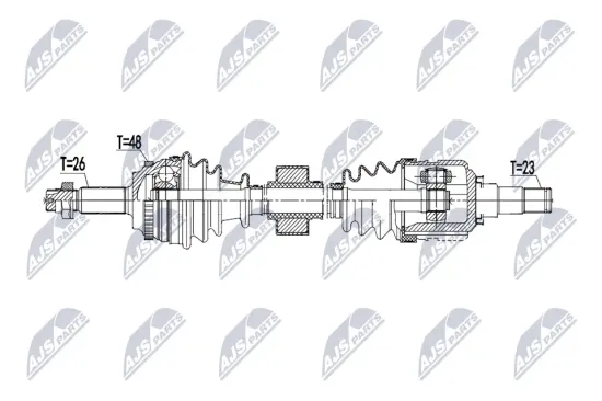 Antriebswelle Vorderachse rechts NTY NPW-TY-242 Bild Antriebswelle Vorderachse rechts NTY NPW-TY-242