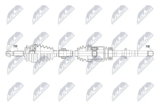 Antriebswelle Vorderachse rechts NTY NPW-TY-243 Bild Antriebswelle Vorderachse rechts NTY NPW-TY-243